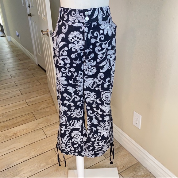 Coldwater Creek Floral Print Crop Pants 12 - Picture 3 of 11